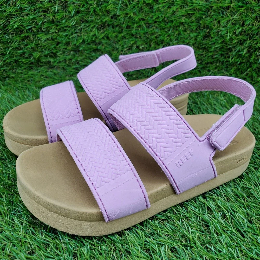 REEF Little Water Vista SIZE 9 Girls Water Friendly Slingback Sandals Lavender